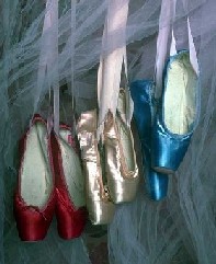 Ballet pointe shoes